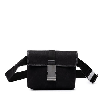 Gucci Gg Canvas Belt Bag Pre-Loved Black
