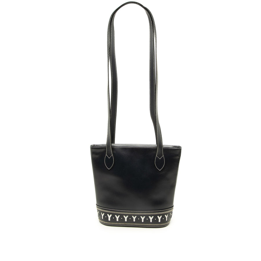 Saint Laurent Leather Y Cut Out Shoulder