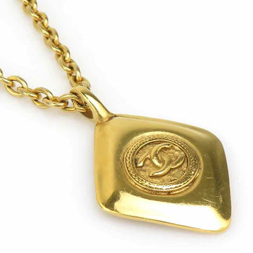 Chanel Cc Logo Necklace Gold Metal