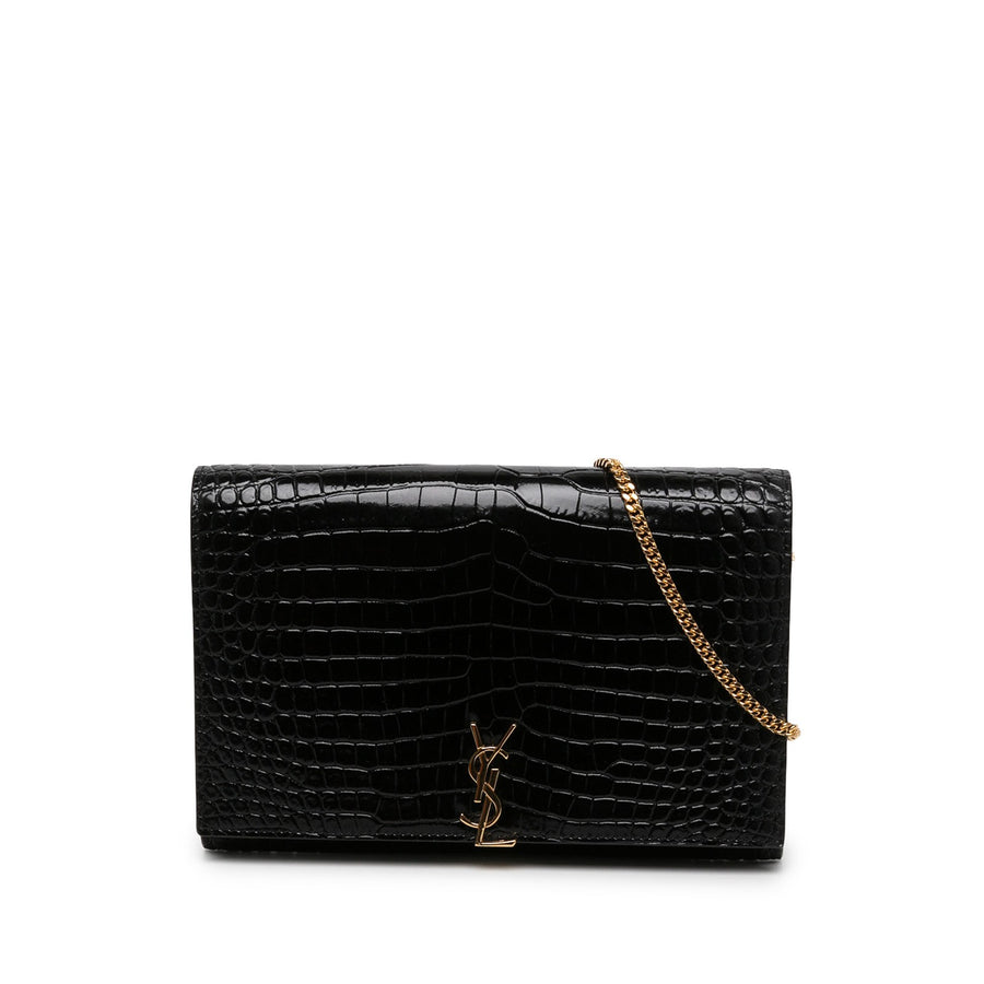 Saint Laurent Croc Embossed Patent