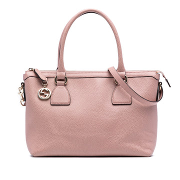 Gucci Dollar Calfskin Gg Charm Satchel