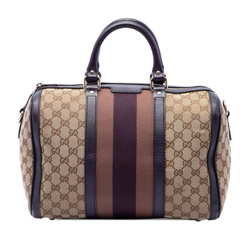 Gucci Vintage Web Boston Bag Gg Canvas