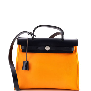 Hermes Herbag Zip Leather And Toile 31