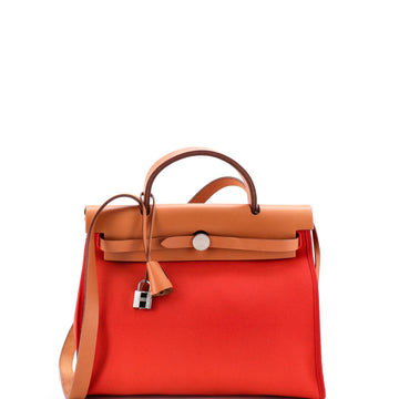 Hermes Herbag Zip Leather And Toile 31