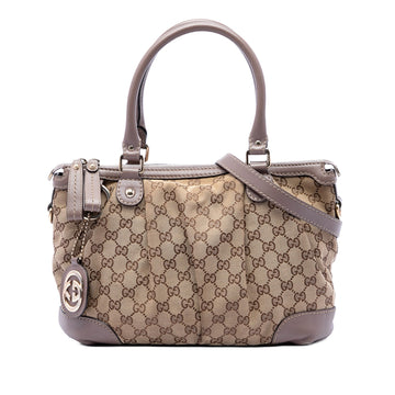 Gucci Gg Canvas Sukey Satchel Pre-Loved