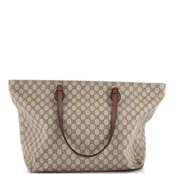 Gucci Ophidia Zip Tote Gg Coated Canvas