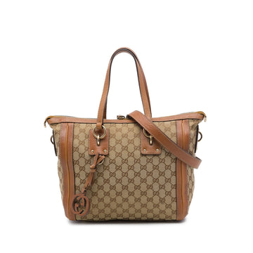 Gucci Medium Gg Canvas Charm Satchel