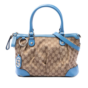 Gucci Gg Canvas Sukey Satchel Pre-Loved