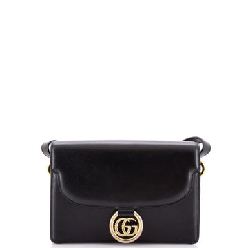 Gucci Gg Ring Shoulder Bag Leather Small