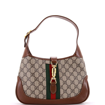 Gucci Jackie Hobo Gg Coated Canvas Small