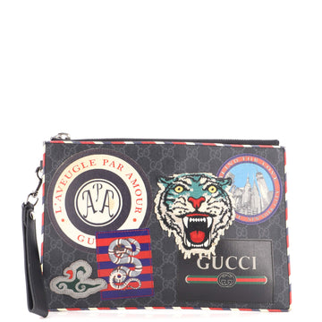 Gucci Night Courrier Pouch Gg Coated