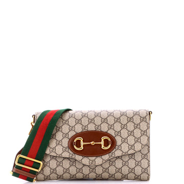 Gucci Horsebit Curved Flap Shoulder Bag