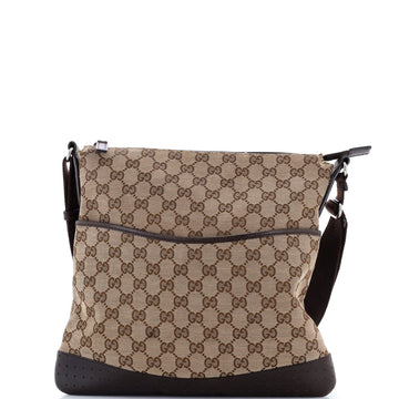 Gucci Zip Messenger Bag Gg Canvas With