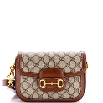 Gucci Horsebit Shoulder Bag Gg Coated