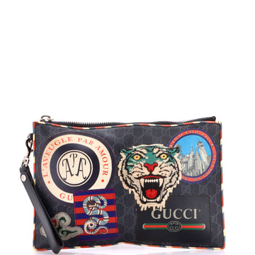 Gucci Night Courrier Pouch Gg Coated