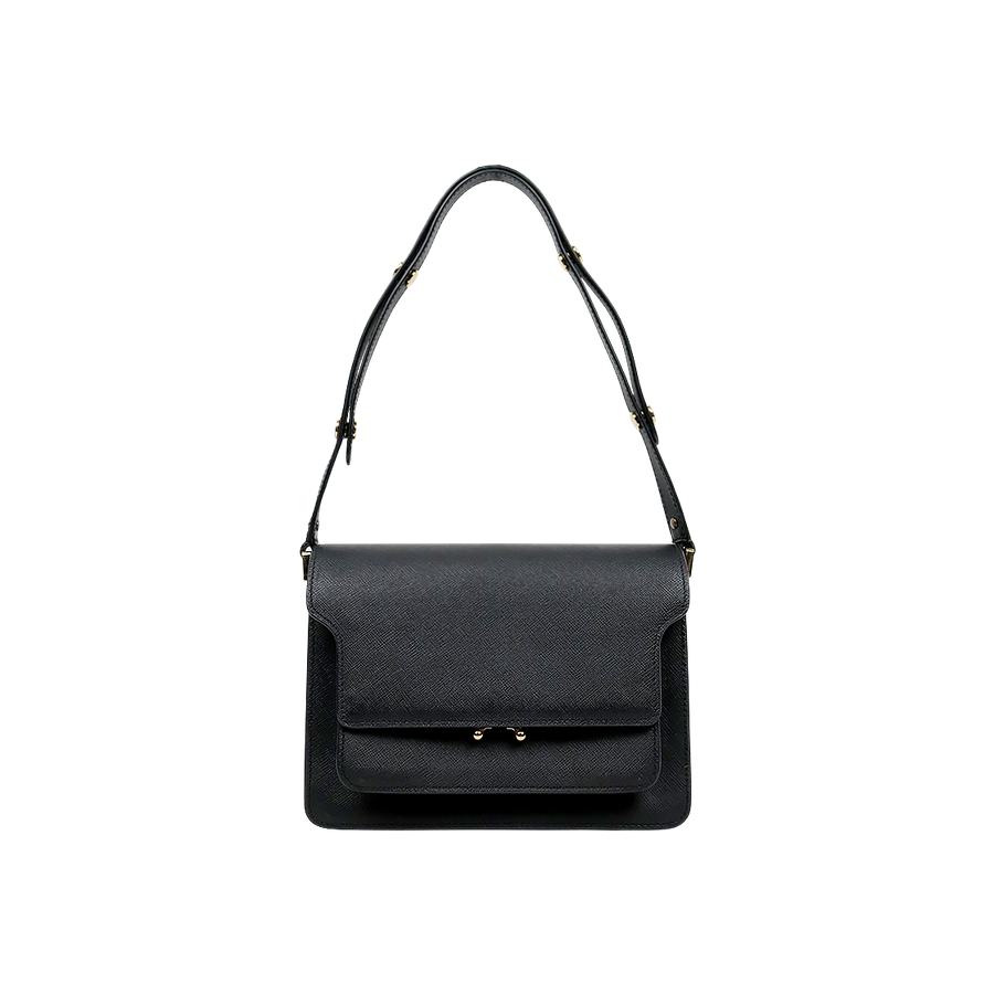 Marni Black Saffiano Trunk Bag