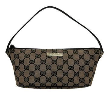 Gucci Gg Brown Black Leather Jacquard