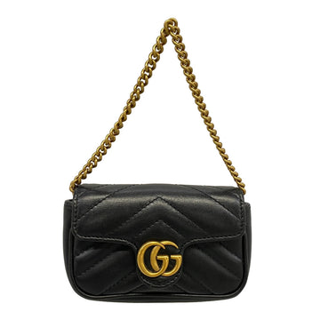 Gucci Gg Marmont Black Leather Handbag