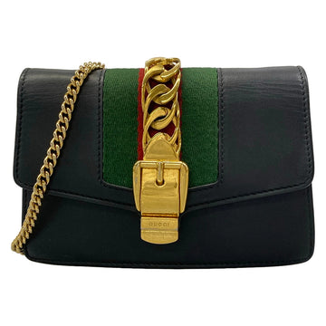 Gucci Shelley/Sylvie Black Multi Leather