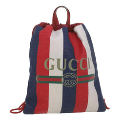 Gucci Web Sherry Line Backpack Canvas
