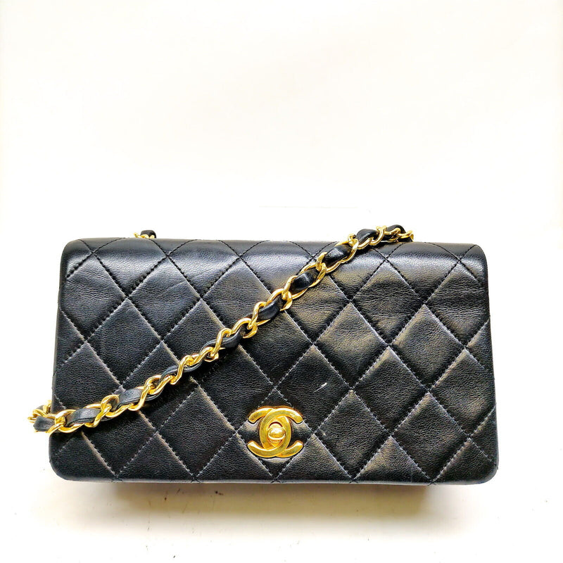 Chanel Shoulder Bag Black Leather