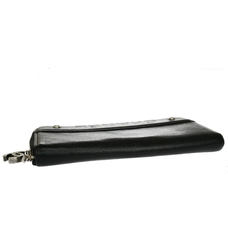 Chanel Cc Logo Zipper Long Bifold Wallet