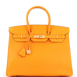 Hermes Birkin Handbag Jaune D'Or Epsom