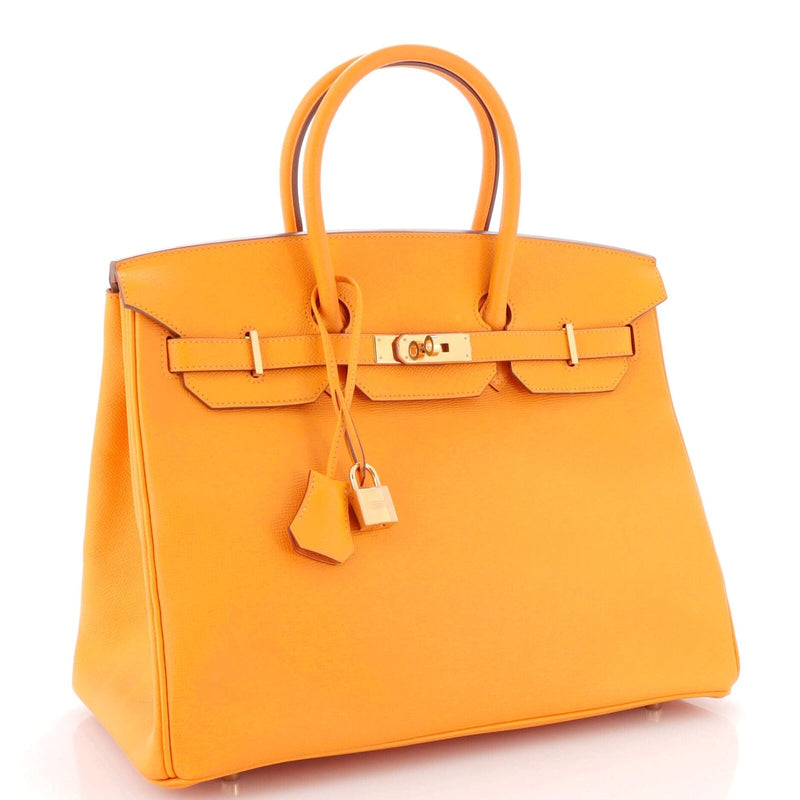 Hermes Birkin Handbag Jaune D'Or Epsom