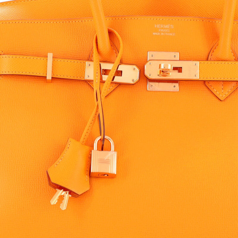 Hermes Birkin Handbag Jaune D'Or Epsom