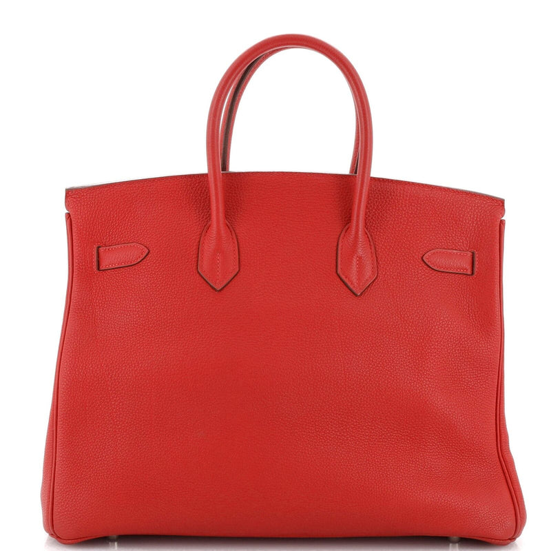 Hermes Birkin Handbag Rouge Vif Togo