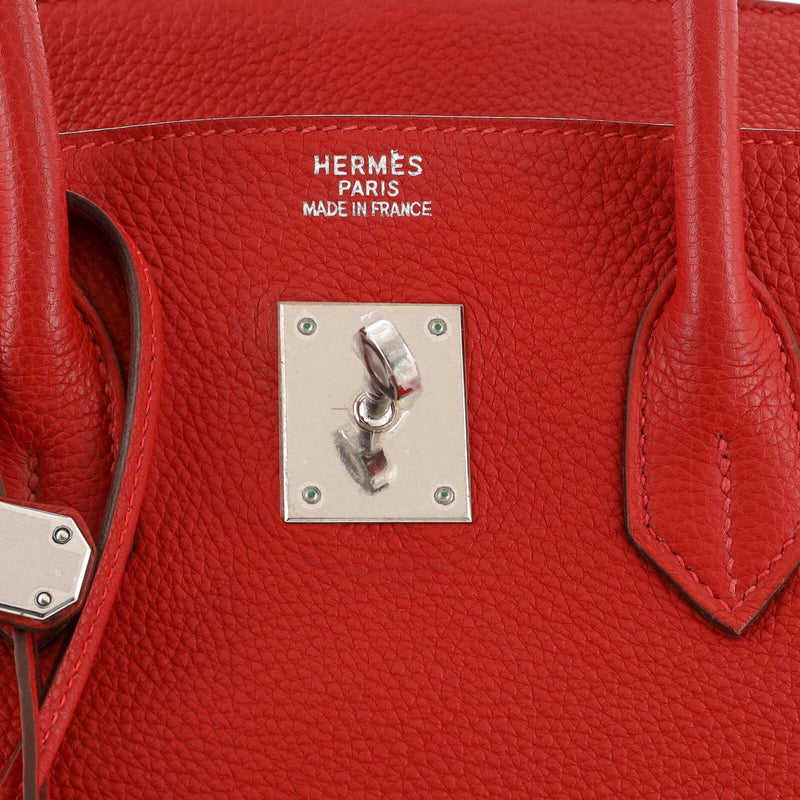 Hermes Birkin Handbag Rouge Vif Togo