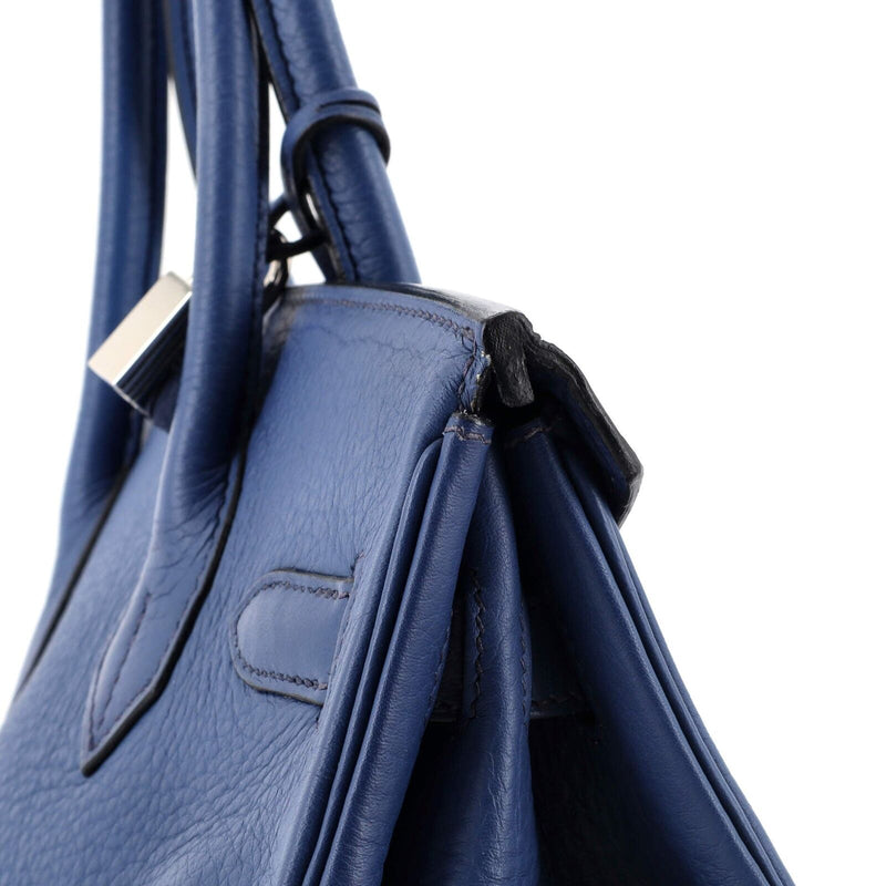 Hermes Birkin Handbag Bleu De Prusse