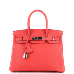 Hermes Birkin Handbag Rouge Pivoine