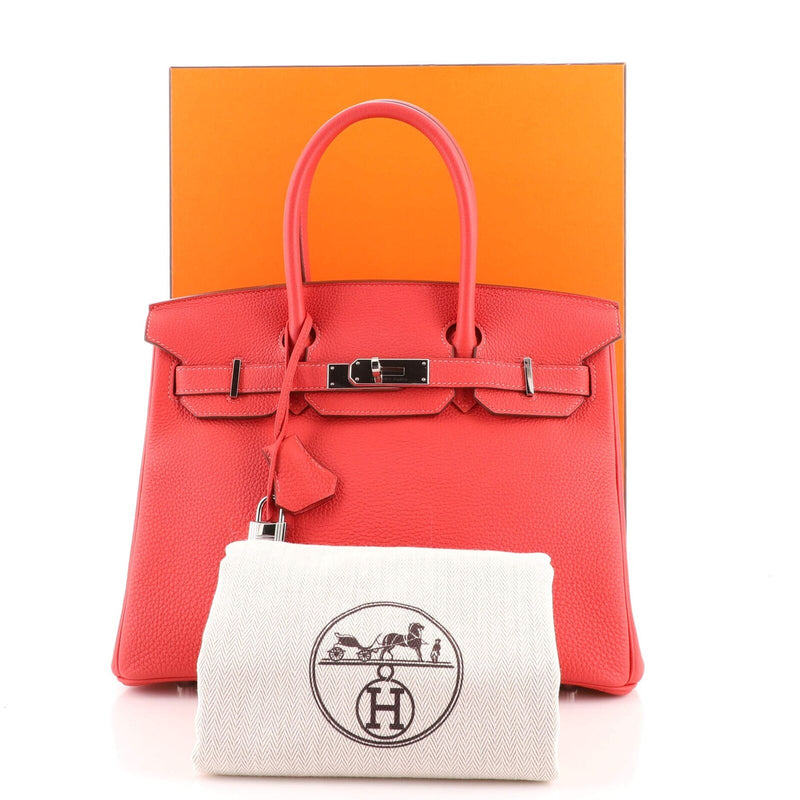 Hermes Birkin Handbag Rouge Pivoine