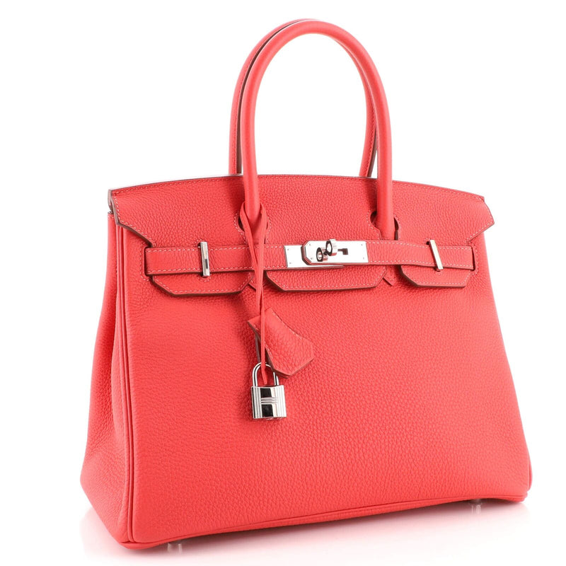 Hermes Birkin Handbag Rouge Pivoine