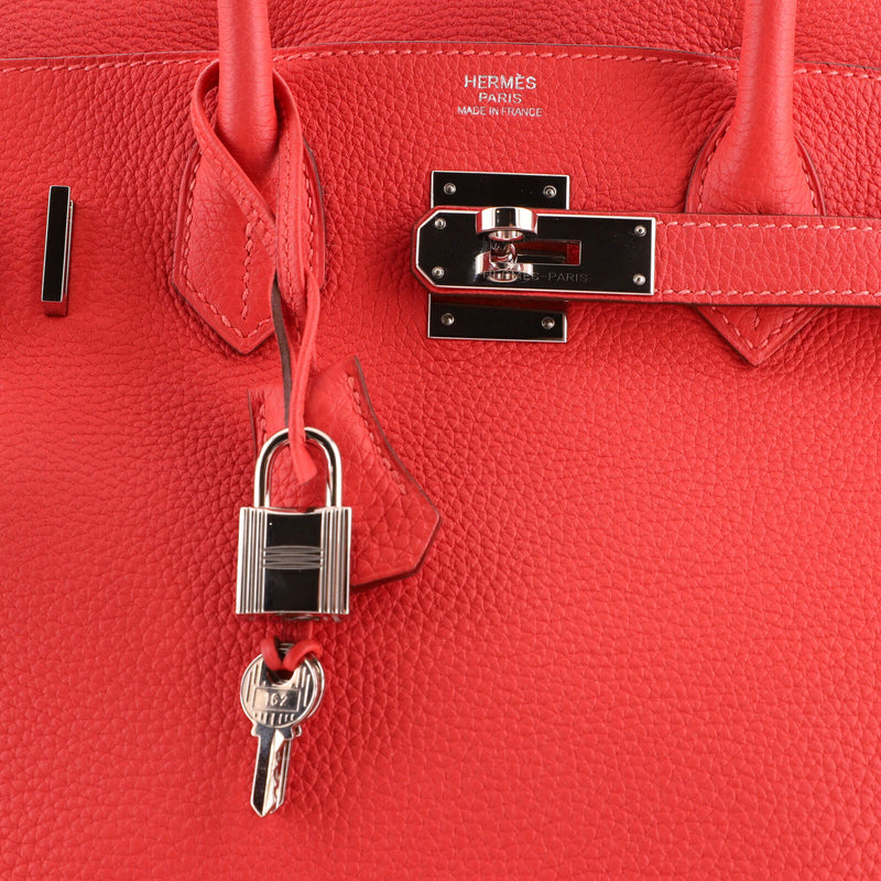 Hermes Birkin Handbag Rouge Pivoine