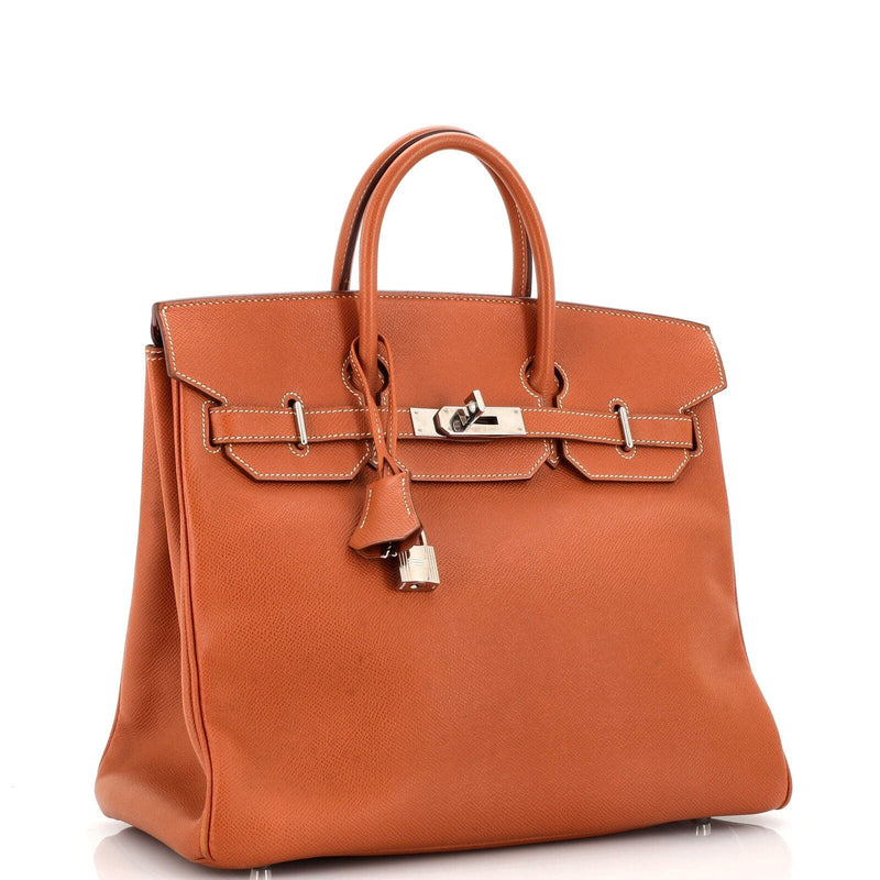 Hermes Hac Birkin Bag Cognac Epsom With