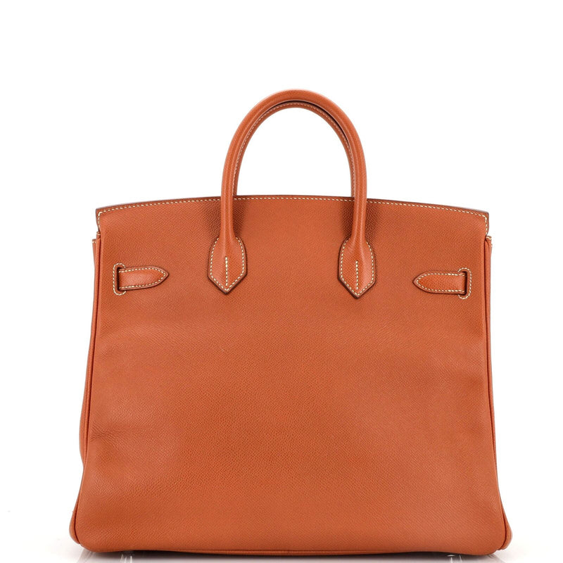 Hermes Hac Birkin Bag Cognac Epsom With