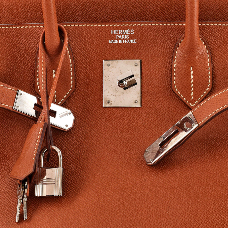 Hermes Hac Birkin Bag Cognac Epsom With