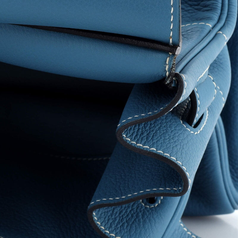 Hermes Birkin Jpg Bag Clemence 42 Blue