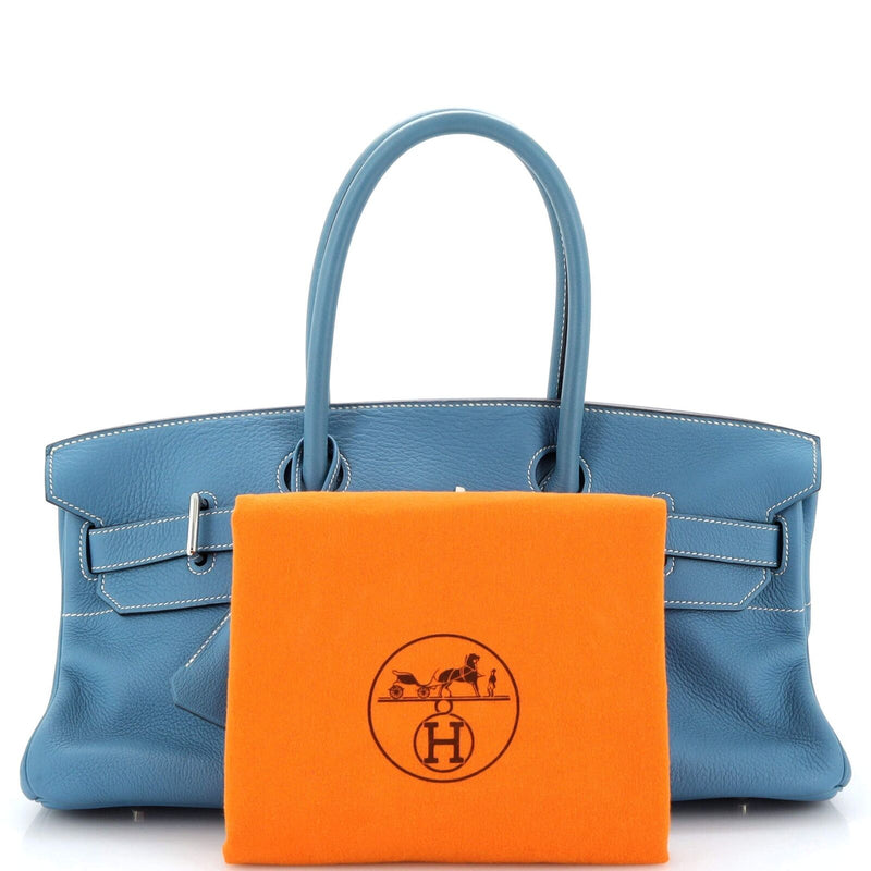 Hermes Birkin Jpg Bag Clemence 42 Blue