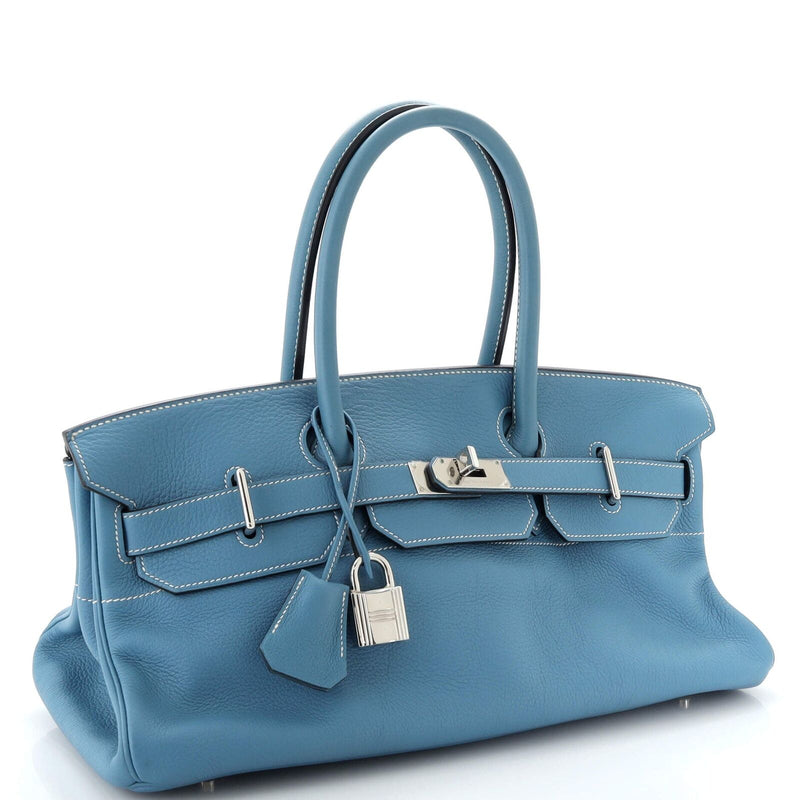 Hermes Birkin Jpg Bag Clemence 42 Blue