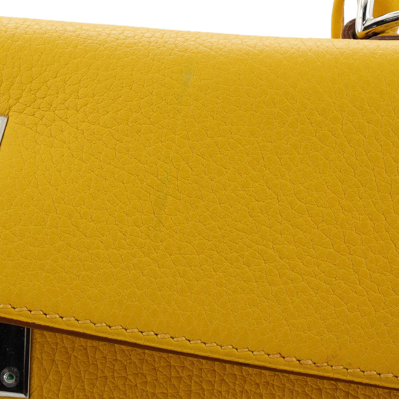 Hermes Kelly Handbag Jaune Clemence With