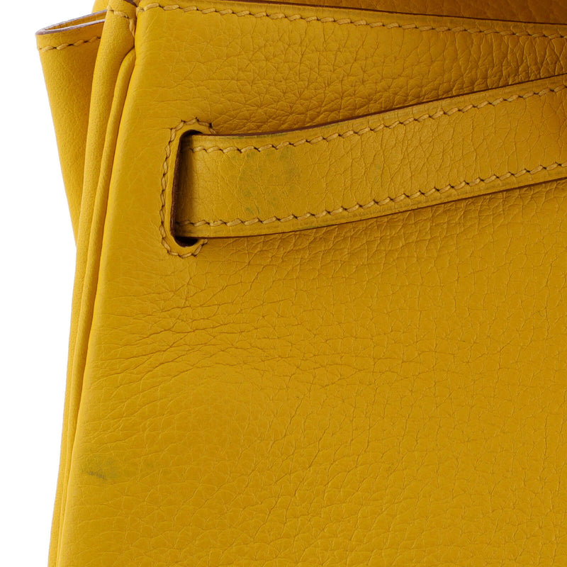 Hermes Kelly Handbag Jaune Clemence With