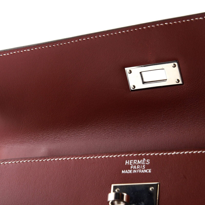 Hermes Kelly Handbag Rouge H Chamonix