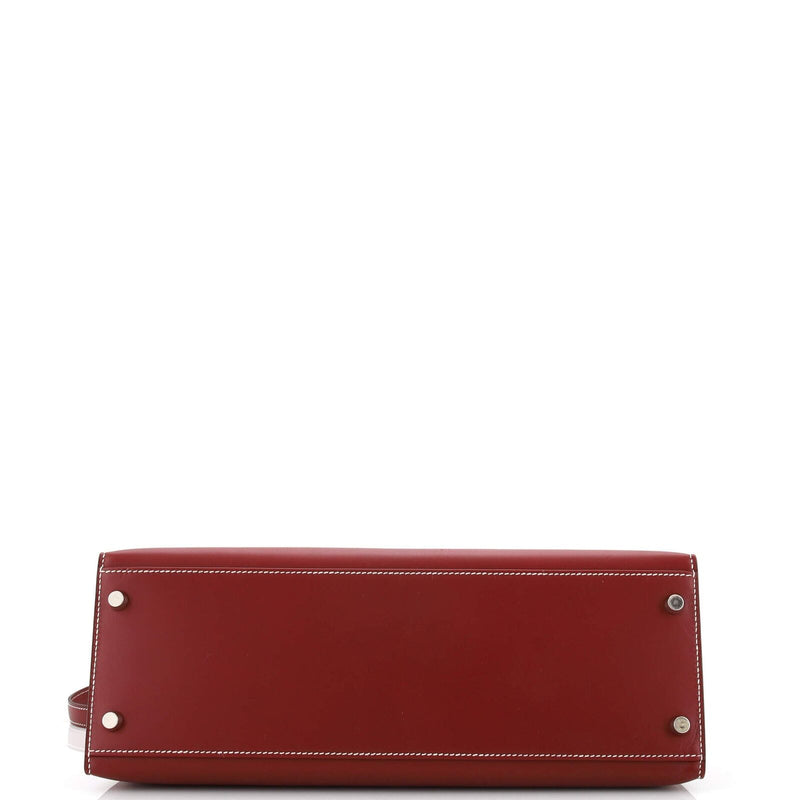 Hermes Kelly Handbag Rouge H Chamonix