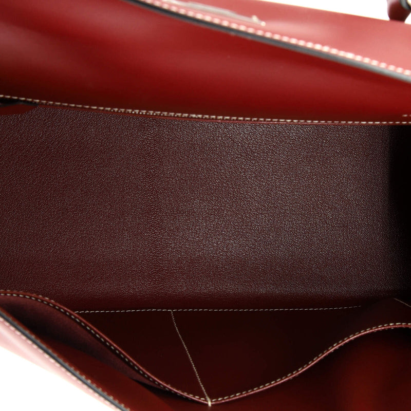 Hermes Kelly Handbag Rouge H Chamonix