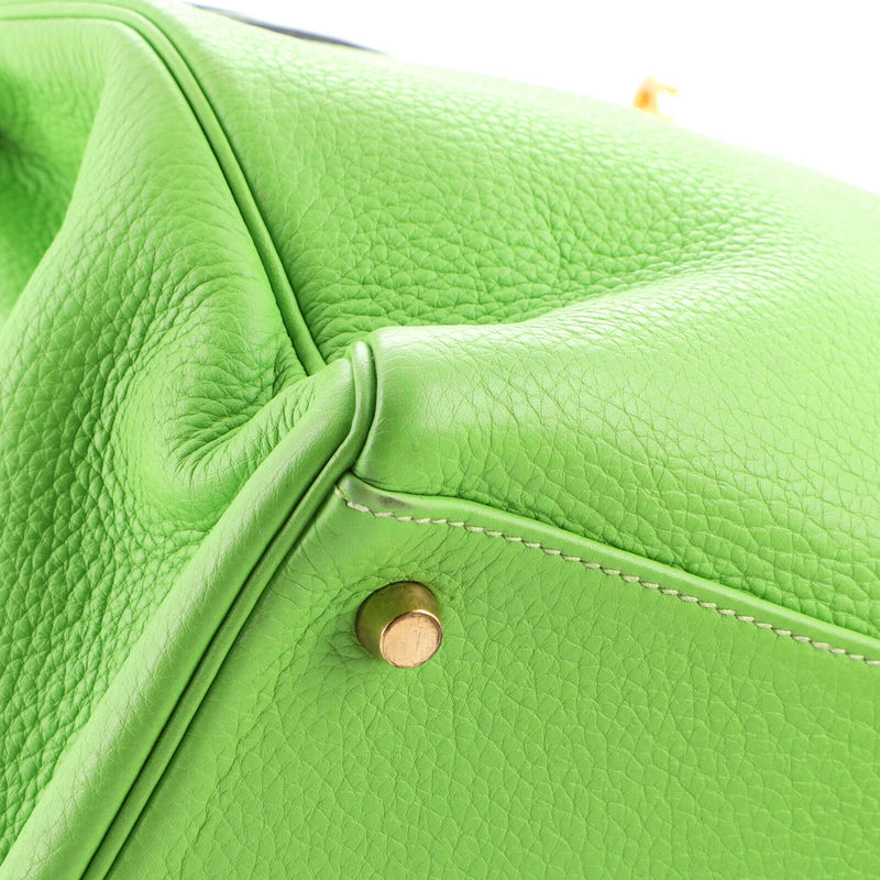 Hermes Kelly Handbag Vert Cru Clemence