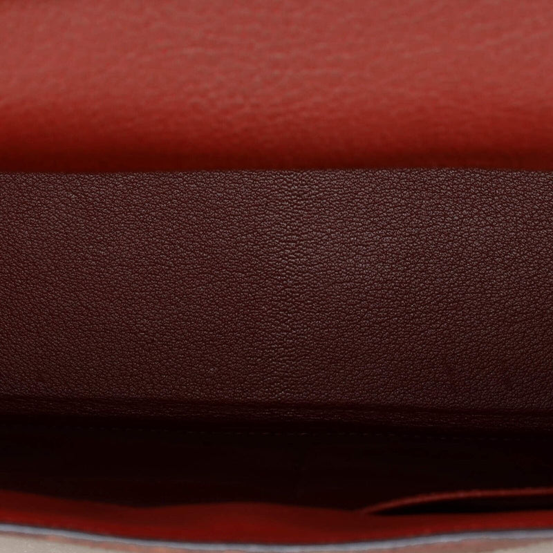 Hermes Kelly Handbag Toile And Red