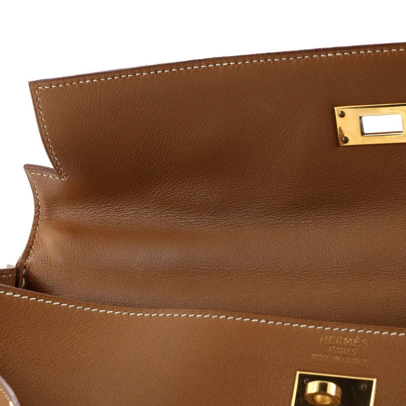 Hermes Kelly Handbag Gold Gulliver With